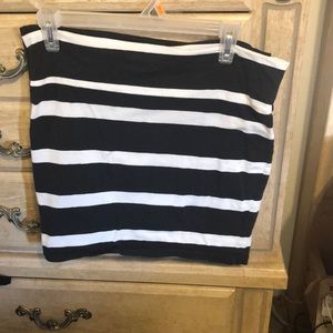 White and black skirt